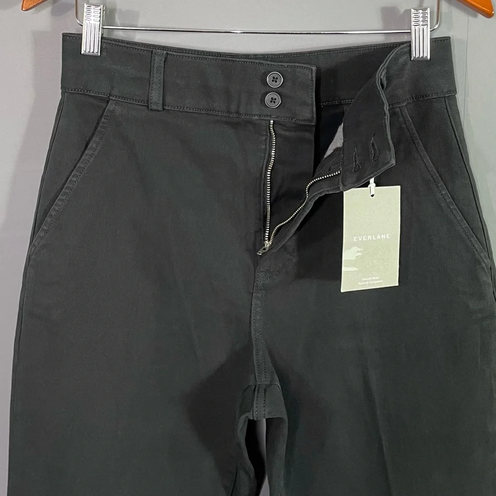 Everlane The Organic Kick Flare Pant Black Organic Cotton NWT - Picture 8 of 12